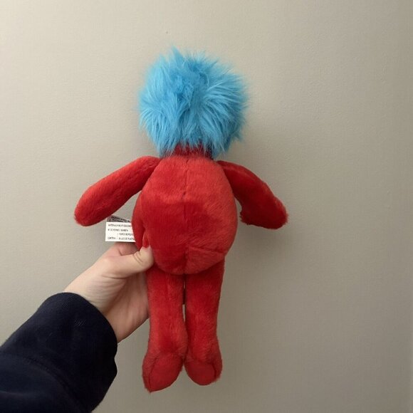 Dr. Seuss Thing 2 Aurora World Plush Plushy Stuffed Animal Winking Red Blue - Picture 5 of 5